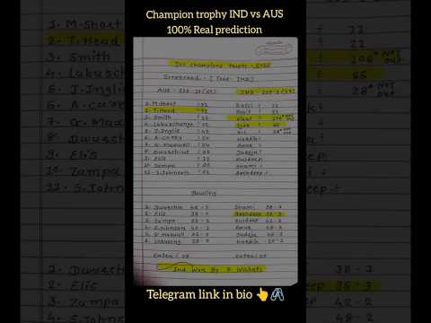 DREAM 11 TEAM AUS vs INDIA #cricket #dream #predicciones #virat #viralshorts #hitman