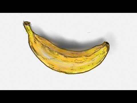 Realistic 3d drawing and painting of banana for beginners.. #mrart .. oil painting easy painting