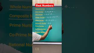 👉 Real Numbers 📖 !! #maths #realnumbers #wholenumbers #evennumbers #mathematics #shorts #ytshorts