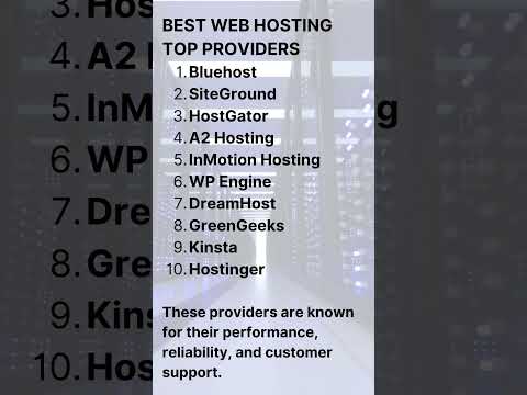 best web hosting top providers 2025