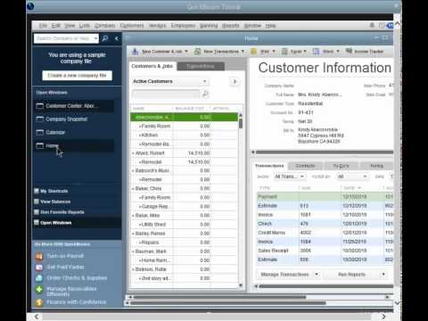 QuickBooks 2018 - Navigation