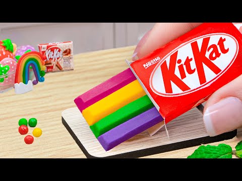 Amazing Mini Rainbow KitKat Cake With Chocolate🌈🍫Rainbow Candy Drip Cake | Sweetest Surprise Ever