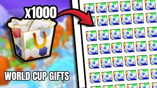 OPENING 1000 WORLD CUP GIFTS in PS99!  INSANE LUCK & PROFIT!