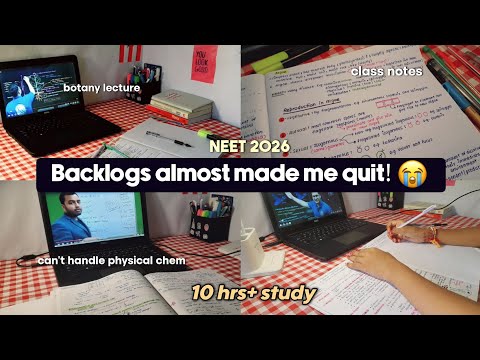 Neet Backlogs almost made me quit! 😭 Neet 2026 aspirant | yakeen 2.0 batch 📑