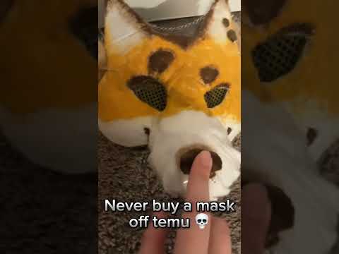 Never buy a mask off Temu 💀 {🪶#therian #furry #furries #antizoo #trending 🐾}