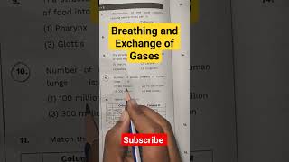 Breathing and exchange of gases MCQ practice 🎯 #aiims #neet #neetbiology #biology #shorts #ytshorts
