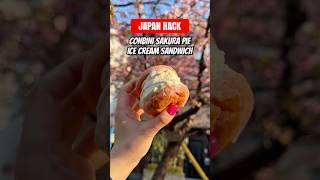 Japan Conbini Combo: Sakura Pie Ice Cream Sandwich 🌸 #shorts #7elevenjapan #japantravel