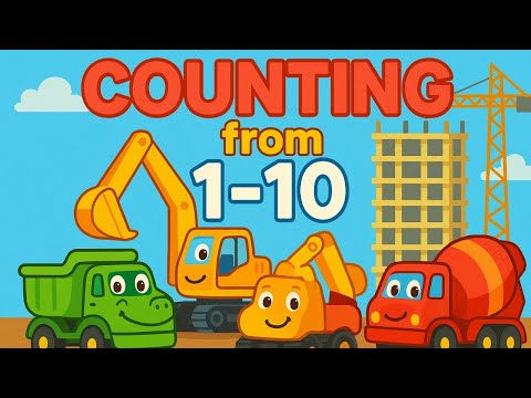 Bouncebop Learners Construction Trucks Count 1-10| Fun animation For kids