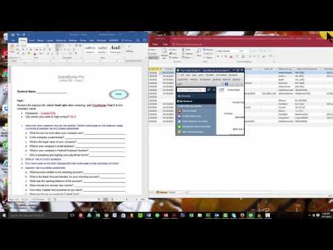 QuickBooks Test 2 - Part 1