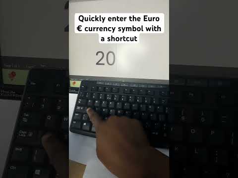 How to enter the Euro currency symbol with a #shortcut. #money