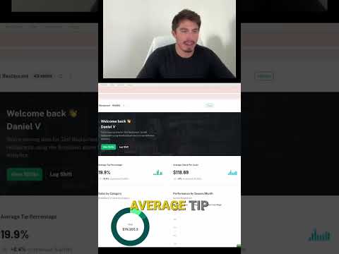 Restaurant Tips: My Average Earnings & Shift Breakdown #shorts