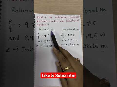 Diff Between Rational & Fraction #numbersystem #shorts #matholympiadquestion #youtubeshorts