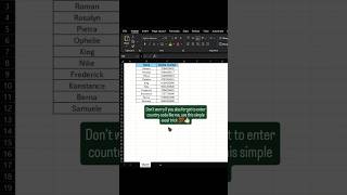 Type country code within a second🔥 #excel #msoffice #excel #shorts #exceltips #office #exceltutorial