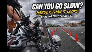 Motorcycle Slow Ride Challenge - Precision Control | Chasing 1 Minute