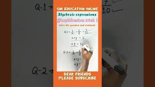 algebraic expressions/simplification trick/algebra shorts/math unique best tricks