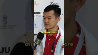 Ding talks about his clash vs. Gukesh at Chess Olympiad #chess #shorts