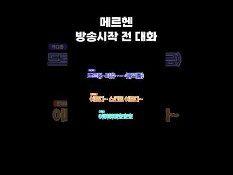 버튜버 방송시작 전 대화 유출
