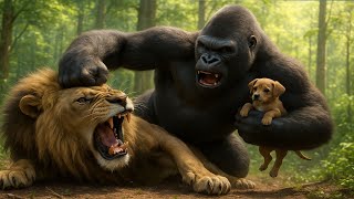 Epic Battle: Kong Saves Puppy From the Lion King 🦍🦁🐶 | Kong movie | Bigfoot movie