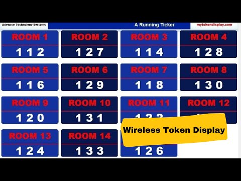 Token Display System. Wireless Queue Management with Voice. #wirelessdisplay #tokendisplaysystem