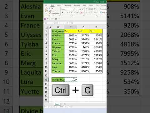 ✅ Turn numbers into percentage #computersalesandservice #excelshortcuts #excelformulas #vetrisystem