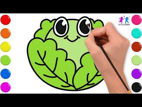 🎨 How to Draw & Color a Cabbage 🥬| Fun & Easy Art Tutorial for Kids!