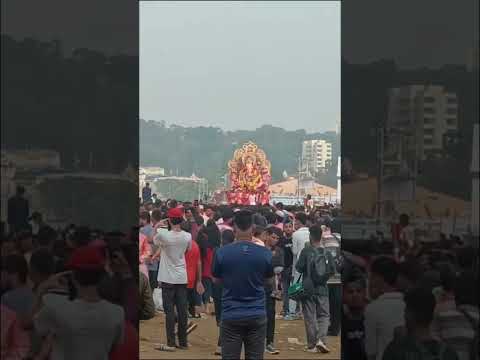 Lalbaghcha Raja Visarjan Girgoan Chowpatty 8.00 Am #shorts