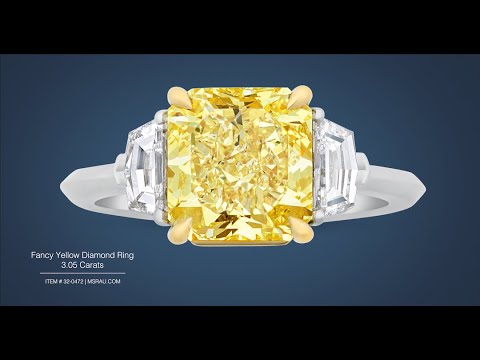 Fancy Yellow Diamond Ring (3.05 Carats) | M.S. Rau