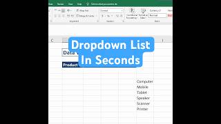 Data Validation Drop Down List - How to make drop down list in excel