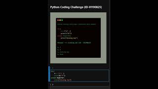Python Coding Challenge ID 01190825