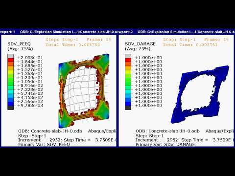 Abaqus- Explosion effect on concrete slab