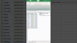 Sorting Data in Excel using SORT Function