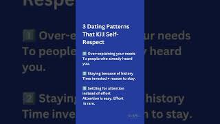 3 Toxic Dating Patterns That DESTROY Self-Respect