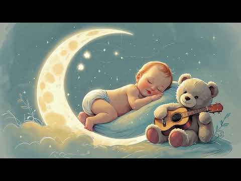 Gentle Acoustic Guitar Lullaby 🎸 | 10 Hours Warm & Calming Sleep Music for Babies