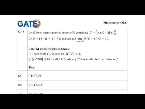 GATE 2023 Mathematics , Complex Analysis