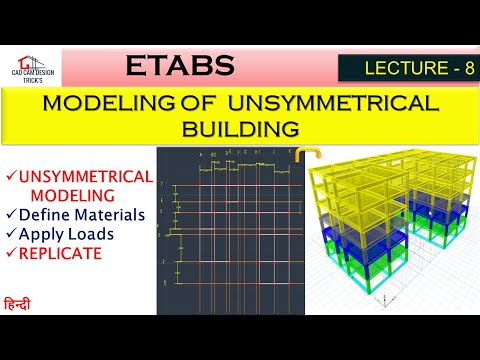 MODELING OF UNSYMMETRICAL BUILDING || All about how to make structure|| #Etabs