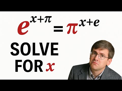 How to find '' x '' | “Hardest Equation Ever” e^(x+π) = π^(x+e) | Oxford entrance exam question |