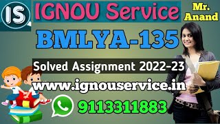 IGNOU BMYLA-135 Solved Assignment 2022-23