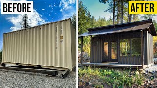 Couple Builds an Off-Grid SHIPPING CONTAINER HOME (start to finish)