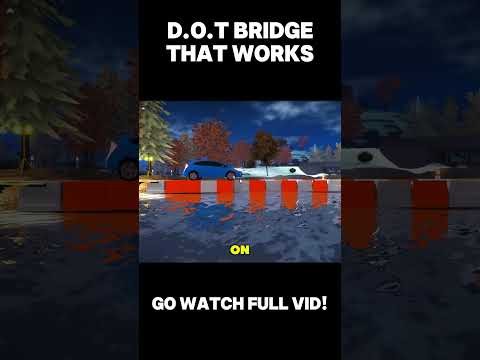 Working Bridge Made Of Road Barriers  #roblox #funny #trolling