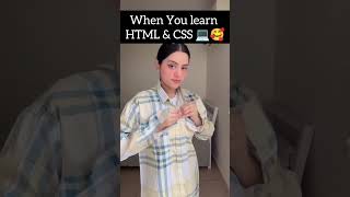 HTML & CSS | When you learn HTML and CSS suddenly javascript is come | #coder #windowscomputer