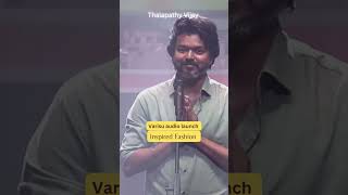 Thalapathy Vijay Varisu Audio Launch Inspired fashion #shorts