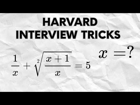 Harvard University Interview Tricks | Two Nice Admission Entrance Questions