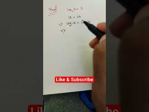 Log10 = 1 || Proof #mathematics #math #shorts #viral #algebra #matholympiadquestion