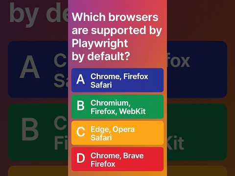 Which Browsers Does Playwright Support by Default? | Playwright MCQ #shorts