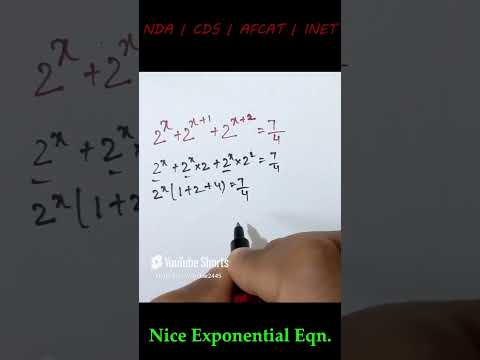 Nice Exponential Problem  | NDA | CDS | AFCAT  #mathematics  #mathproblem #exam #algebraicequation