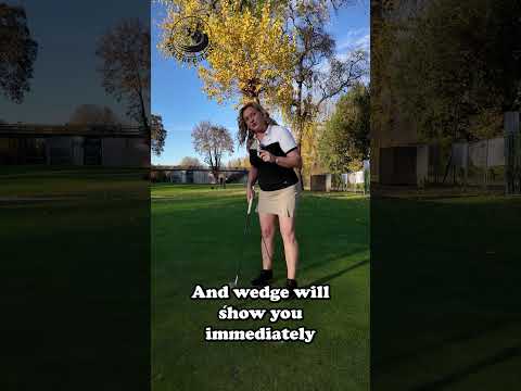 Golf putting drill - with wedge #golf #golftrainingaid #golftips  #improveyourgolf #golfskill