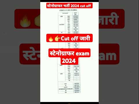 Stenographer exam cut off 2024 | stenographer cut off | stenographer exam check cut off
