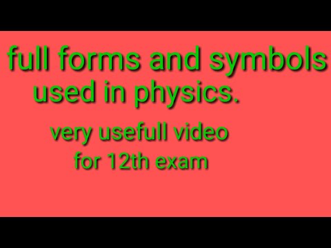 Important full form and symbols