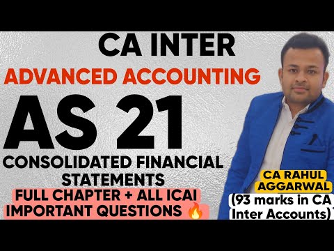 🔥Consolidated Financial Statements| Accounting Standard 21 #cainter CA Rahul Aggarwal