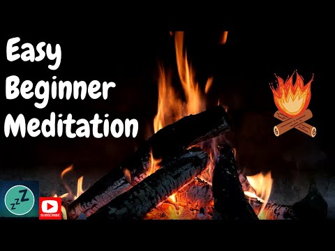 EASY BEGINNER 5 MINUTE MEDITATION - Crackling Fire - PRACTICE THIS DAILY FOR BEST RESULTS
